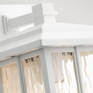 Biały kinkiet zewnętrzny Elstead Lighting Beacon Square.