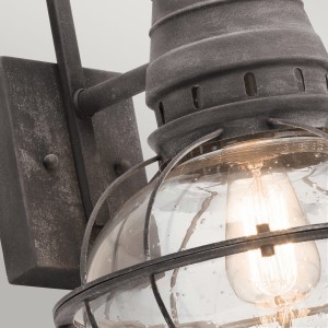 Kinkiet zewnętrzny Elstead Lighting Bridge Point KL-BRIDGEPOINT-L IP44 1xE27 Stal Stalowy.