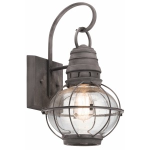 Lampa ścienna Kinkiet zewnętrzny Elstead Lighting Bridge Point KL-BRIDGEPOINT-M IP44 1xE27 Stal Stalowy