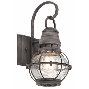 Lampa ścienna Kinkiet zewnętrzny Elstead Lighting Bridge Point KL-BRIDGEPOINT-S IP44 1xE27 Stal Stalowy