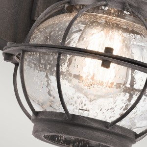 Kinkiet zewnętrzny Elstead Lighting Bridge Point KL-BRIDGEPOINT-S IP44 1xE27 Stal Stalowy.