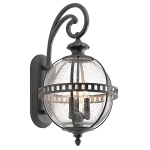 Kinkiet zewnętrzny Elstead Lighting Halleron KL-HALLERON-2M IP44 3xE14 Metal Stalowy.