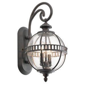 Lampa ścienna Kinkiet zewnętrzny Elstead Lighting Halleron KL-HALLERON-2S IP44 2xE14 Metal Stalowy