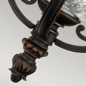 Kinkiet zewnętrzny Elstead Lighting Luverne KL-LUVERNE2-S IP44 1xE27 Stal Brązowy detal.