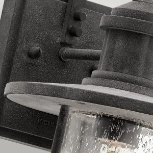 Kinkiet zewnętrzny Elstead Lighting Riverwood KL-RIVERWOOD2-M IP44 czarny stalowy szklany.