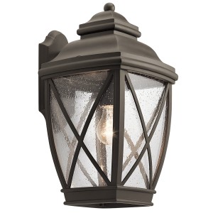 Lampa ścienna Kinkiet zewnętrzny Elstead Lighting Tangier KL-TANGIER2-L IP44 1xE27 Aluminium Brązowy