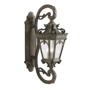 Lampa ścienna Kinkiet zewnętrzny Elstead Lighting Tournai KL-TOURNAI1G-L IP44 4xE14 Aluminium Brązowy