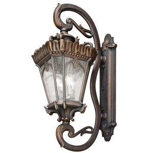 Lampa ścienna Kinkiet zewnętrzny Elstead Lighting Tournai KL-TOURNAI1G-XL IP44 4xE27 Aluminium Brązowy