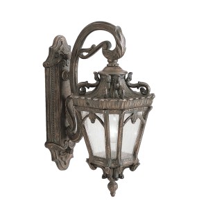 Lampa ścienna Kinkiet zewnętrzny Elstead Lighting Tournai KL-TOURNAI2-M IP44 1xE27 Aluminium Srebrny