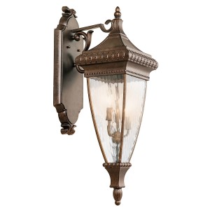 Lampa ścienna Kinkiet zewnętrzny Elstead Lighting Venetian Rain KL-VENETIAN2-L IP44 3xE14 Metal Brązowy