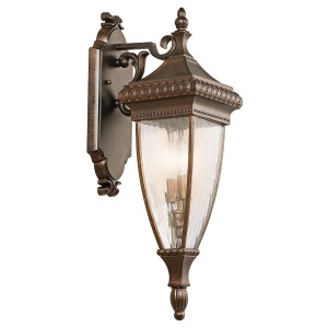 Lampa ścienna Kinkiet zewnętrzny Elstead Lighting Venetian Rain KL-VENETIAN2-M IP44 2xE14 Metal Brązowy