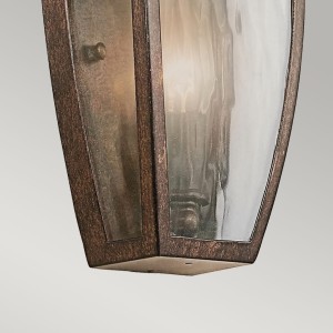 Kinkiet zewnętrzny Elstead Lighting Venetian Rain KL-VENETIAN7-S IP44 1xE14 Metal Brązowy.