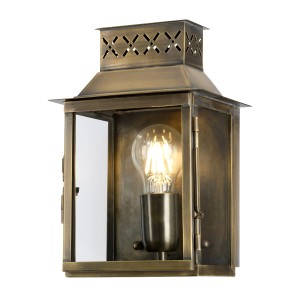 Lampa ścienna Kinkiet zewnętrzny Elstead Lighting Lambeth Palace LAMBETH-PALACE IP44 1xE27 Mosiądz Mosiądz