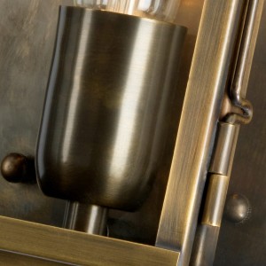 Kinkiet zewnętrzny Elstead Lighting Lambeth Palace IP44 mosiądz.