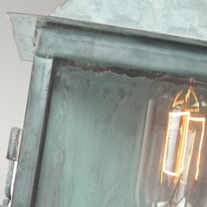 Kinkiet zewnętrzny Elstead Lighting Lambeth Palace IP44 mosiądz zielony.