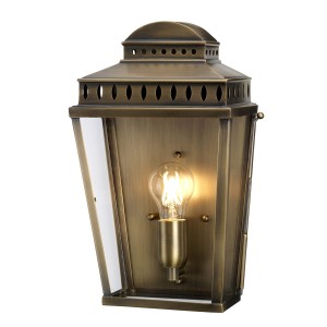 Lampa ścienna Kinkiet zewnętrzny Elstead Lighting Mansion House MANSION-HOUSE-BR IP44 1xE27 Mosiądz Mosiądz