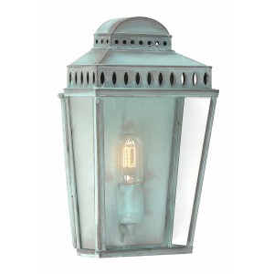 Lampa ścienna Kinkiet zewnętrzny Elstead Lighting Mansion House MANSION-HOUSE-V IP44 1xE27 Mosiądz Zielony