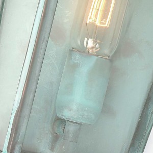 Kinkiet zewnętrzny Elstead Lighting Mansion House Mosiądz Zielony z żarówką E27