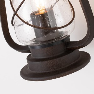 Kinkiet zewnętrzny Elstead Lighting Miners MINERS-WALL IP44 1xE27 Stal Brązowy detal lampy.