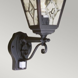 Kinkiet zewnętrzny Elstead Lighting Norfolk NR1-PIR-BLACK IP43 czarny.