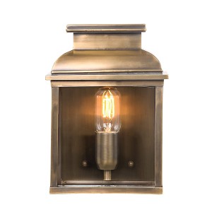 Lampa ścienna Kinkiet zewnętrzny Elstead Lighting Old Bailey OLD-BAILEY-BR IP44 1xE27 Mosiądz Mosiądz