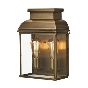 Lampa ścienna Kinkiet zewnętrzny Elstead Lighting Old Bailey OLD-BAILEY-L-BR IP44 2xE27 Mosiądz Mosiądz