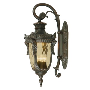 Lampa ścienna Kinkiet zewnętrzny Elstead Lighting Philadelphia PH2-L-OB IP44 3xE14 Metal Brązowy