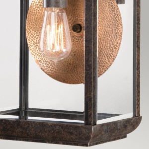 Kinkiet zewnętrzny Elstead Lighting Byron QZ-BYRON-L IP44 metal brązowy z żarówką E27.