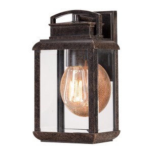 Lampa ścienna Kinkiet zewnętrzny Elstead Lighting Byron QZ-BYRON-S IP44 1xE27 Metal Brązowy