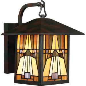 Lampa ścienna Kinkiet zewnętrzny Elstead Lighting Inglenook Outdoor QZ-INGLENOOK2-M IP44 1xE27 Szkło Brązowy