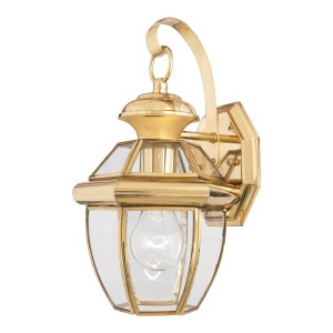 Kinkiet zewnętrzny Elstead Lighting Newbury QZ-NEWBURY2-S-PB IP44 E27 mosiądz.