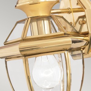 Kinkiet zewnętrzny Elstead Lighting Newbury QZ-NEWBURY2-S-PB IP44 mosiądz.