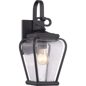 Lampa ścienna Kinkiet zewnętrzny Elstead Lighting Province QZ-PROVINCE2-S IP44 1xE27 Szkło Czarny