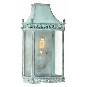 Lampa ścienna Kinkiet zewnętrzny Elstead Lighting Regents Park REGENTS-PARK-V IP44 1xE27 Mosiądz Zielony