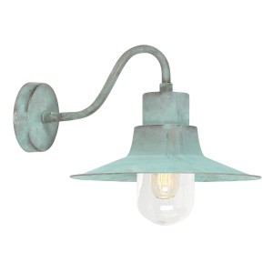 Lampa ścienna Kinkiet zewnętrzny Elstead Lighting Sheldon SHELDON-V IP44 1xE27 Mosiądz Zielony