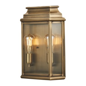 Lampa ścienna Kinkiet zewnętrzny Elstead Lighting St Martins ST-MARTINS-L-BR IP44 2xE27 Mosiądz Mosiądz