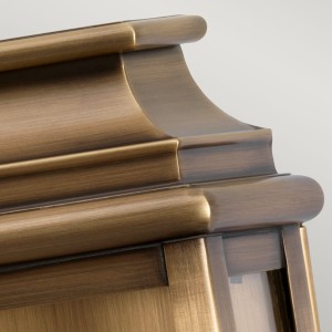 Kinkiet zewnętrzny Elstead Lighting St Pauls ST-PAULS-BRASS IP44 mosiądz detal.