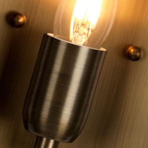 Kinkiet zewnętrzny Elstead Lighting St Pauls ST-PAULS-BRASS IP44 1xE27 Mosiądz z włączoną żarówką.