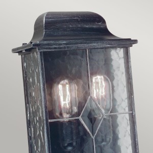 Kinkiet zewnętrzny Elstead Lighting Wexford WX7 IP23 metal czarny dwie żarówki E27.