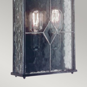 Kinkiet zewnętrzny Elstead Lighting Wexford WX7 IP23 2xE27 Metal Czarny.