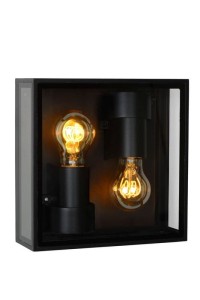 Lampa stropowa Lucide Dukan 15802/02/30 IP65 2xE27 Metal Czarny dwie żarówki.