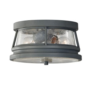 Lampa stropowa Elstead Lighting Chelsea Harbor FE-CHELSEAHBR-F IP44 2xE27 Aluminium Srebrny.