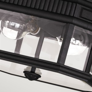 Lampa stropowa Elstead Lighting Cotswold Lane FE-COTSLN-F-BK IP44 2xE27 Aluminium Czarny z żarówkami
