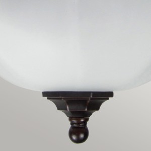 Lampa stropowa Elstead Lighting Fairford GZH-FF12 IP44 2xE27 Aluminium Brązowy, detal obudowy.