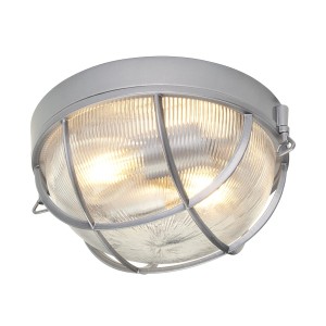 Lampa stropowa Elstead Lighting Marina HK-MARINA-F srebrny aluminium 2xE27 IP44
