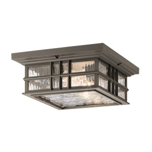 Lampa stropowa Elstead Lighting Beacon Square KL-BEACON-SQUARE-F-OZ IP44 brązowa z tworzywa.