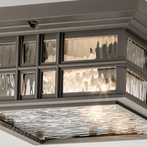 Lampa stropowa Elstead Lighting Beacon Square brązowy kwadrat IP44.