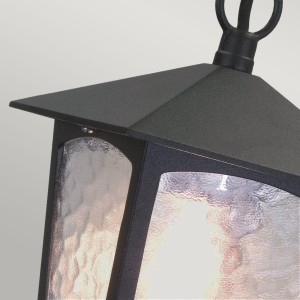 Lampa stropowa wisząca Elstead Lighting York BL6B-BLACK IP43 1xE27 Aluminium Czarny z bliska.