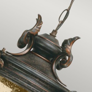 Lampa stropowa wisząca Elstead Lighting Baltimore BT8-L IP23 brązowa stal.