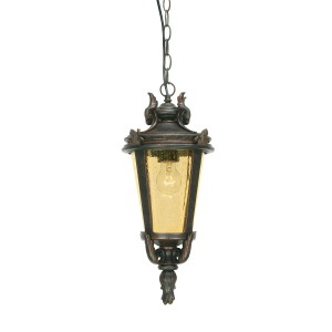 Lampa stropowa wisząca Elstead Lighting Baltimore BT8-M IP23 1xE27 Stal Brązowy